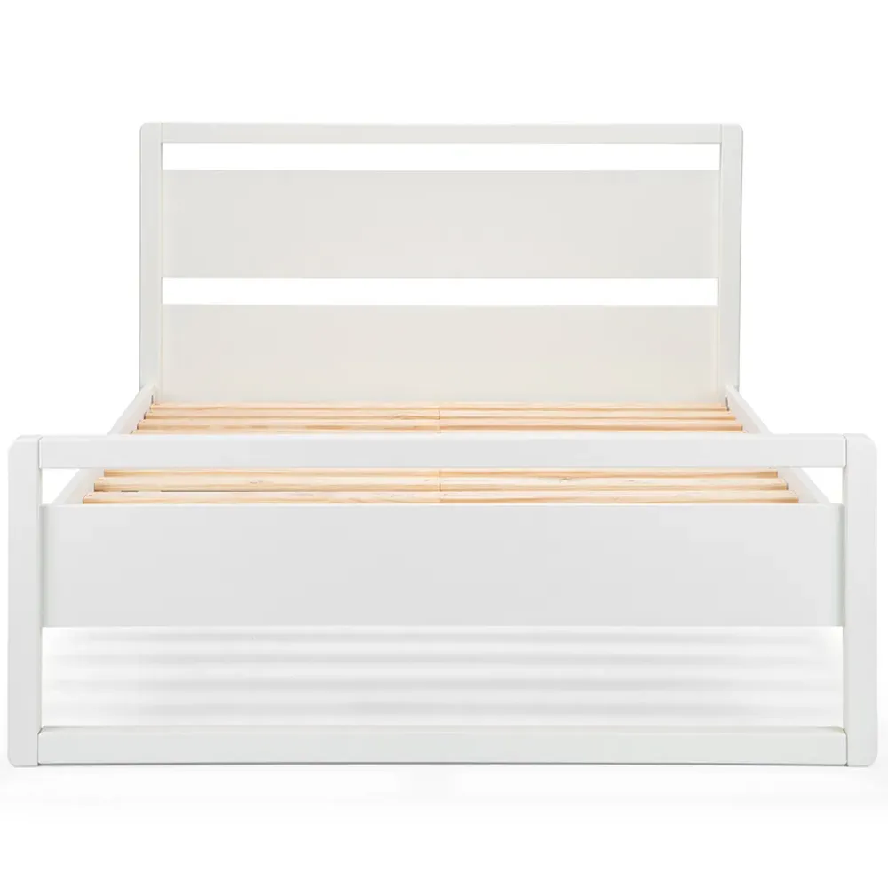 Venice Single Bed Frame - White