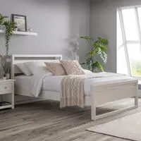 Venice Single Bed Frame - White