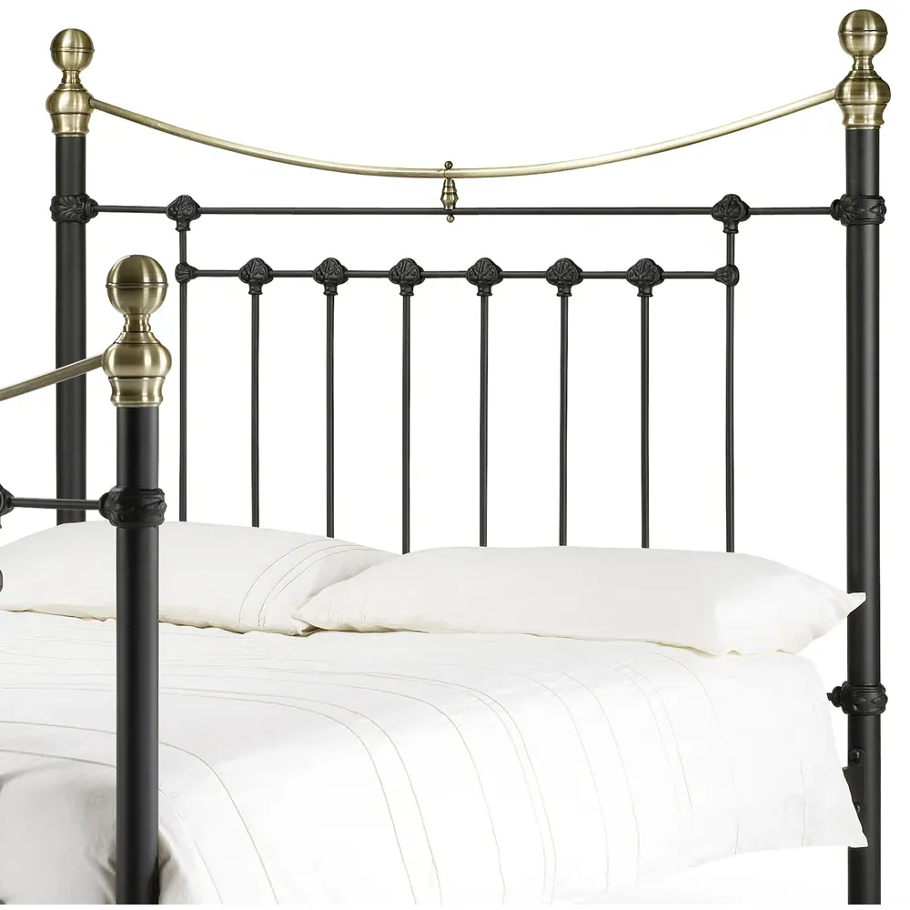 Victoria Double Bed Frame - Black, Steel