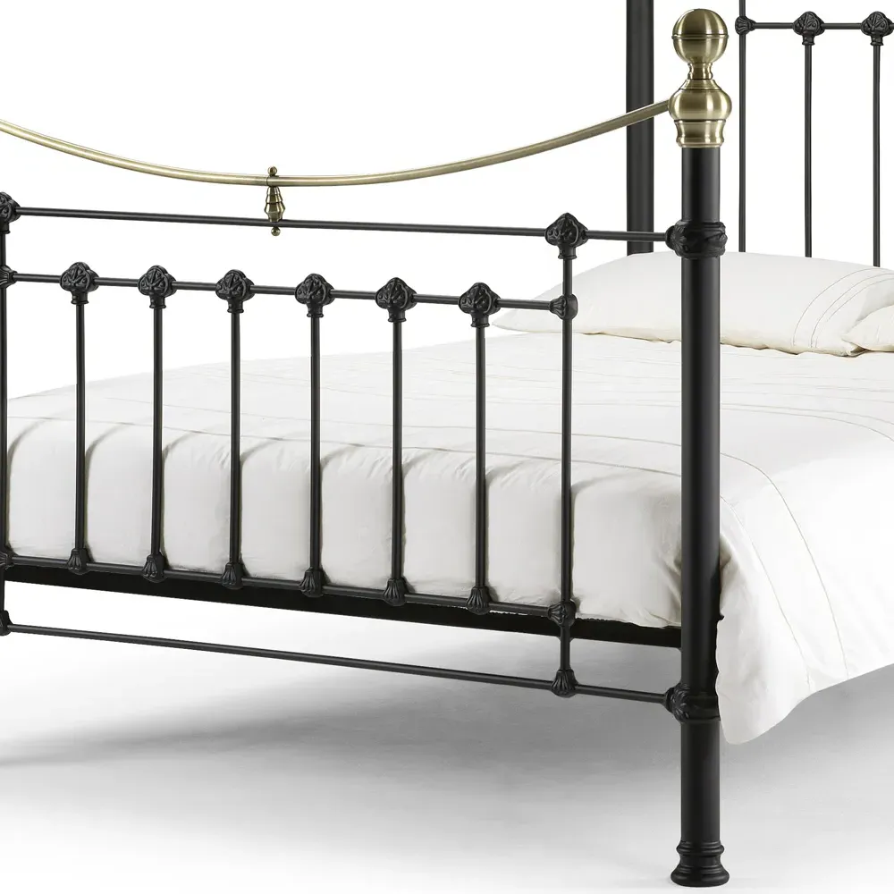 Victoria Double Bed Frame - Black, Steel