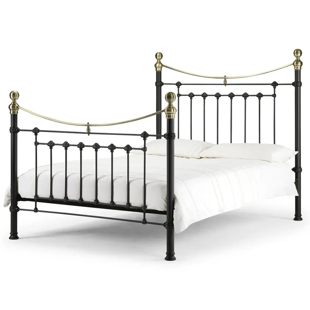 Victoria King Size Bed Frame - Black, Steel