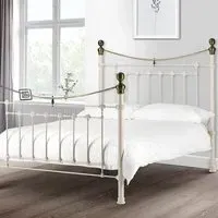 Victoria King Size Bed Frame - White, Steel