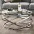 Vienna Round Coffee Table - Silver, Chrome