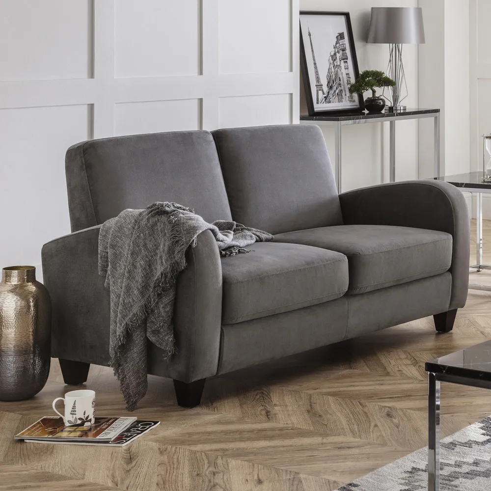 Vivo 2-Seater Sofa - Grey, Chenille