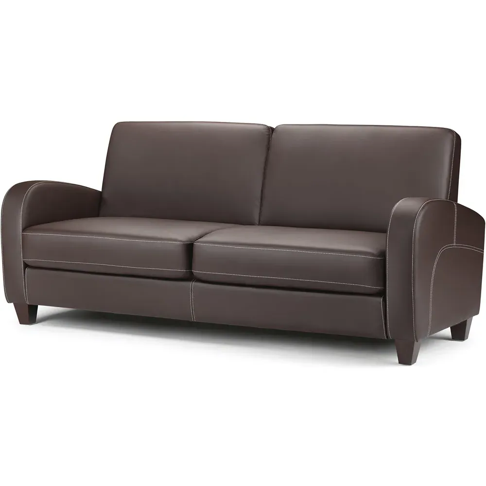 Vivo 3-Seater Sofa - Brown, Faux Leather