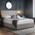 Wilton Double Bed Frame with Storage - Grey, Linen