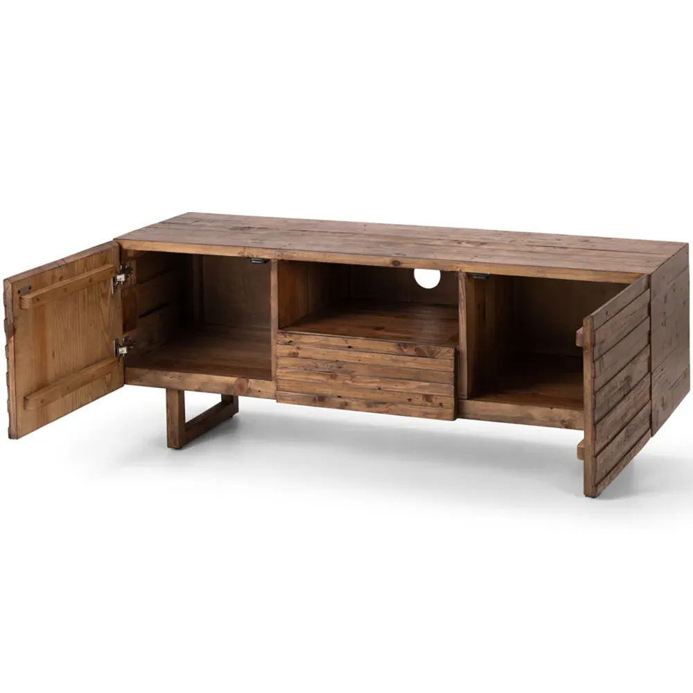 Woburn 2 Door Single Drawer Media Unit - Brown