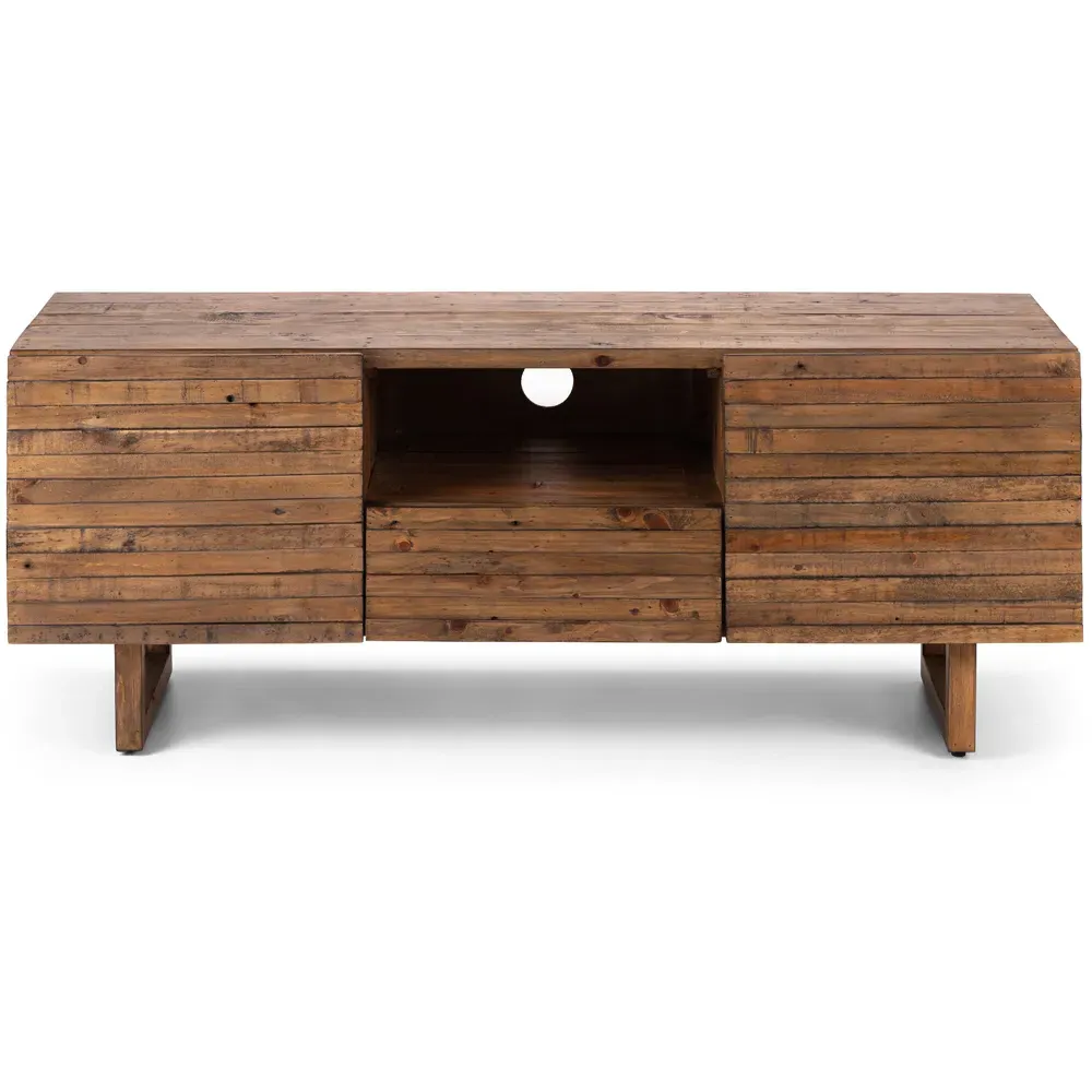 Woburn 2 Door Single Drawer Media Unit - Brown