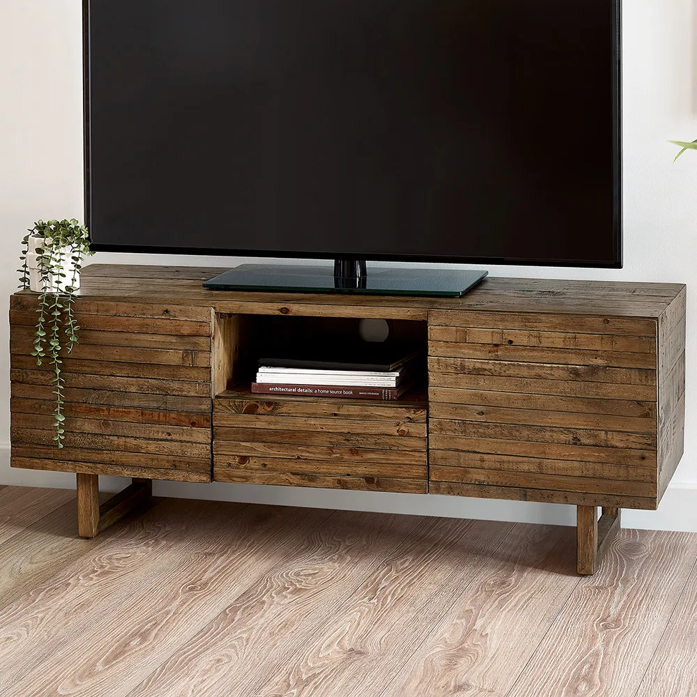 Woburn 2 Door Single Drawer Media Unit - Brown