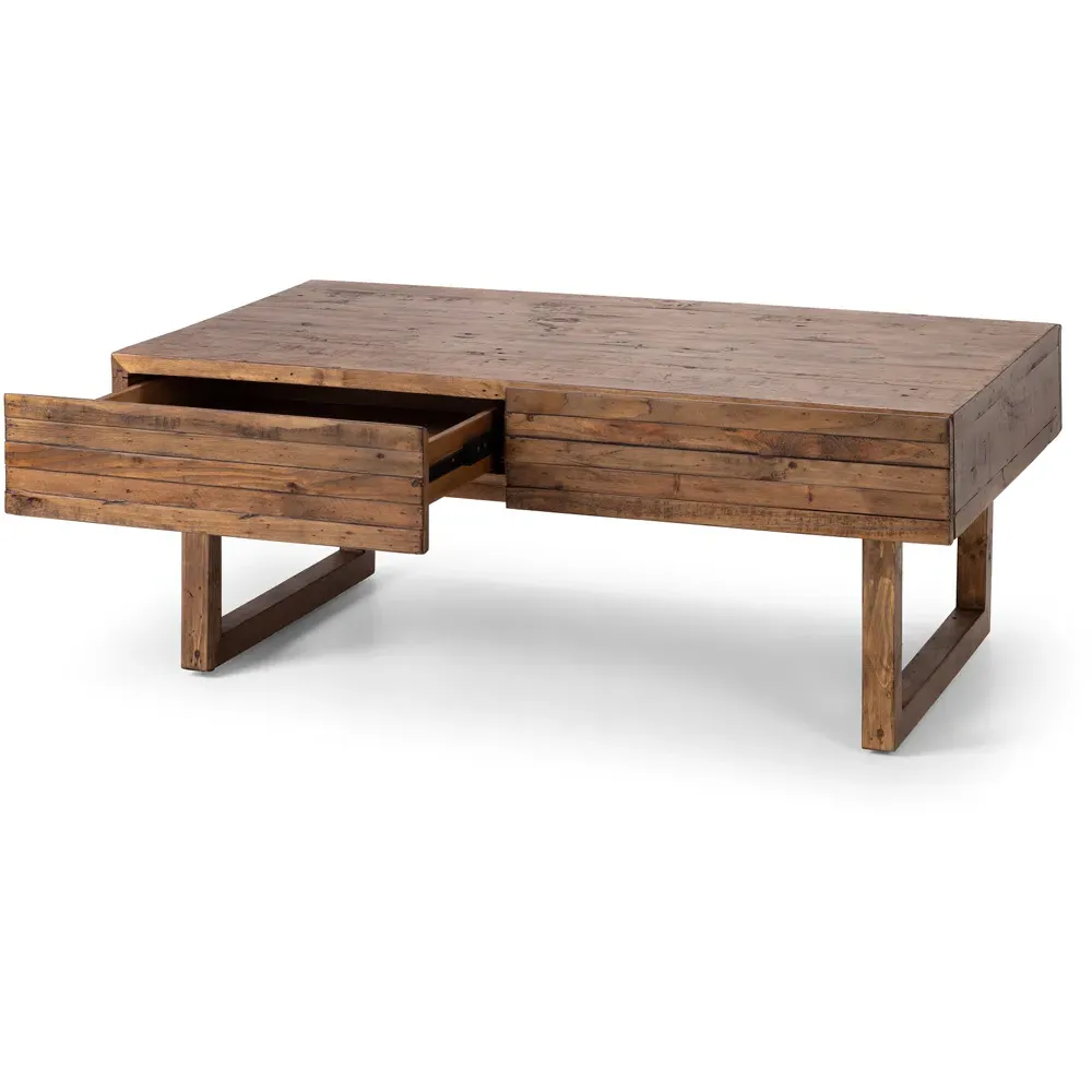 Woburn 2 Drawer Coffee Table - Brown