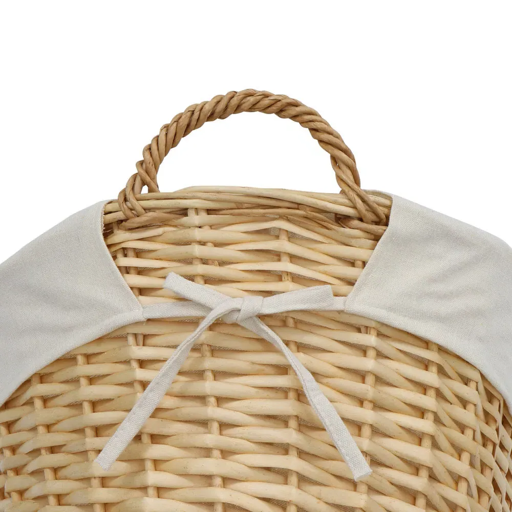 Acacia Honey Oval Storage Basket with Liner - Brown, Willow