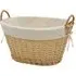 Acacia Honey Oval Storage Basket with Liner - Brown, Willow