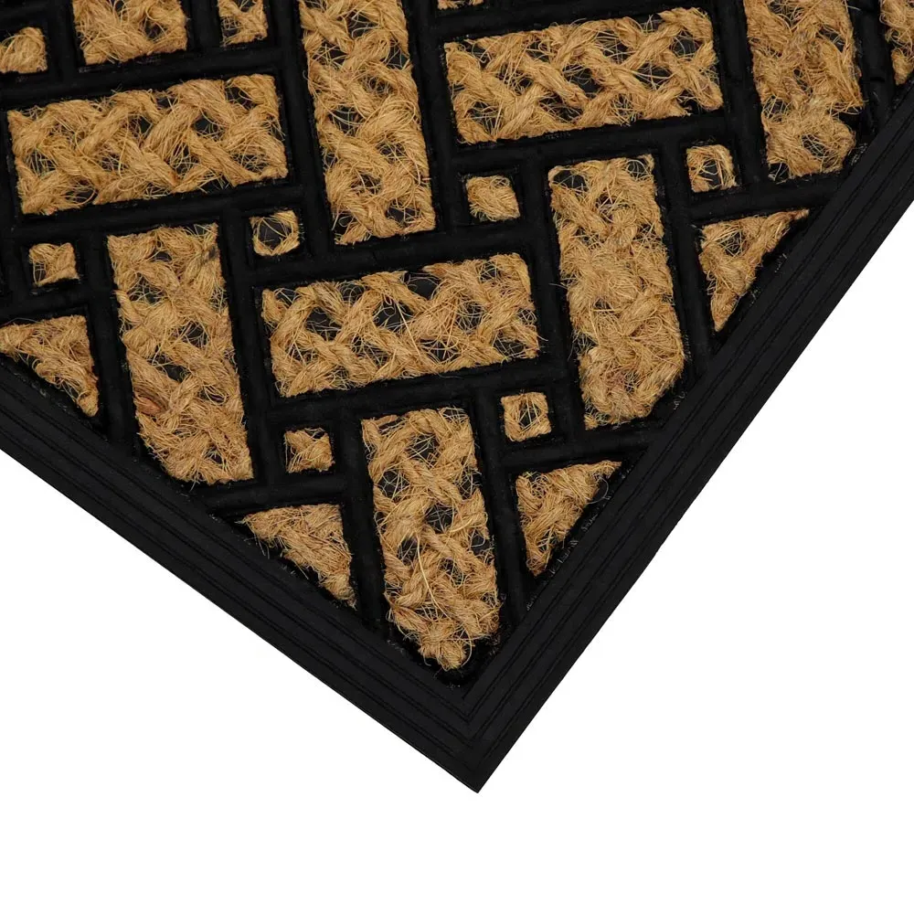 Alba Parquet Woven Scraper Doormat - Coir
