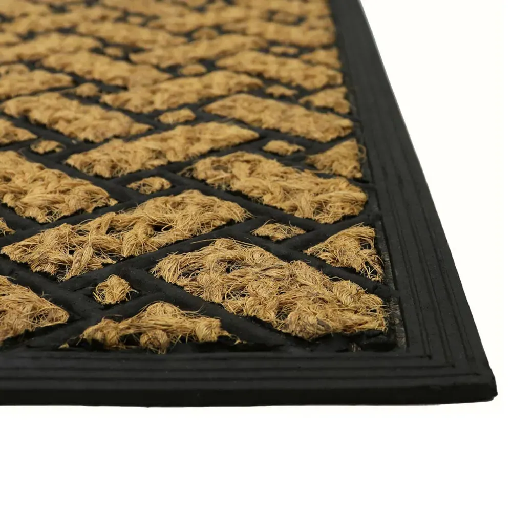 Alba Parquet Woven Scraper Doormat - Coir