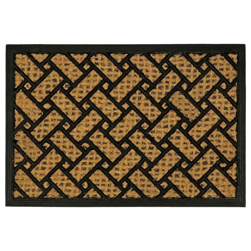 Alba Parquet Woven Scraper Doormat - Coir