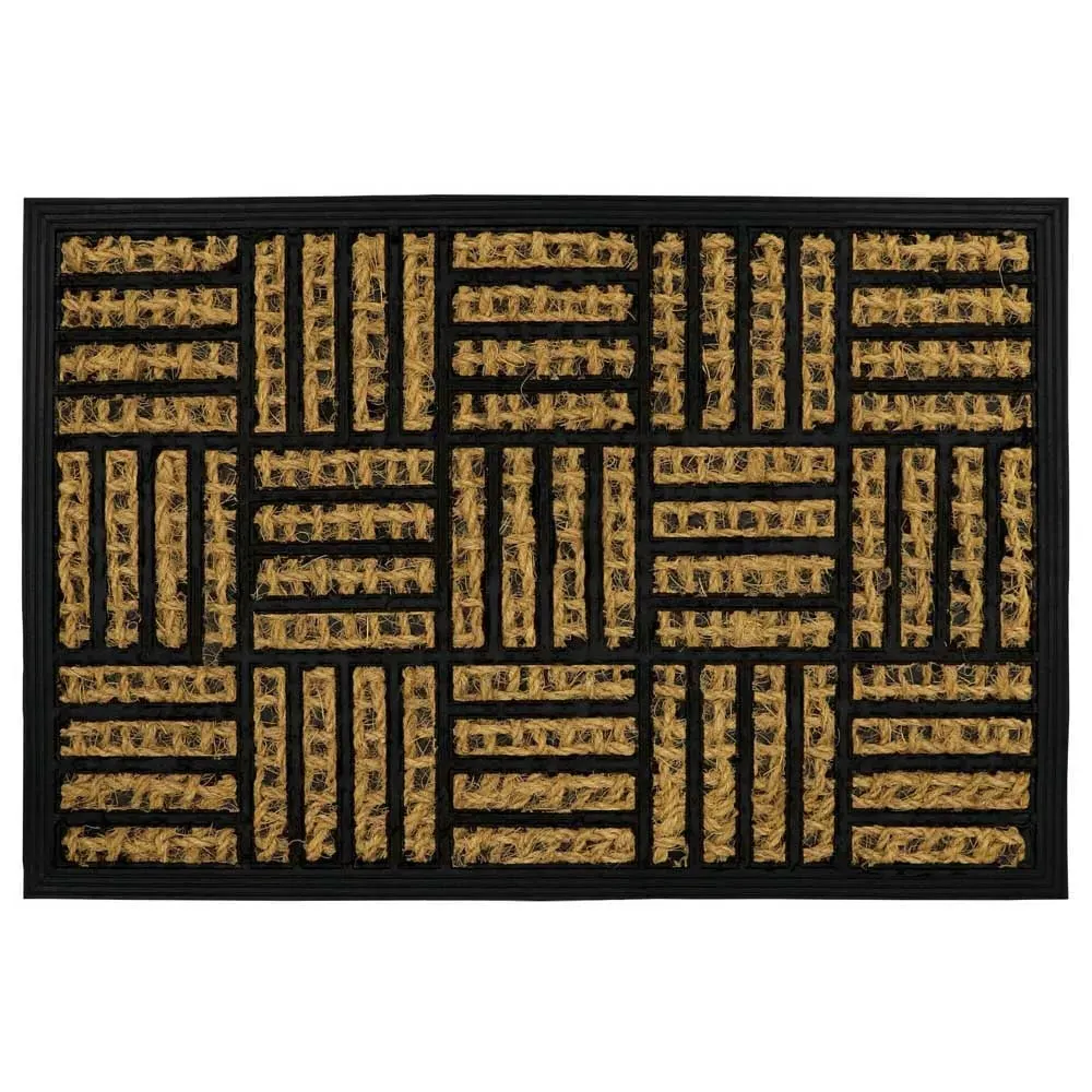 Alba Squares Woven Scraper Doormat - Coir