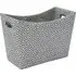 Argyle Magazine Holder with Handles - Grey, Paper