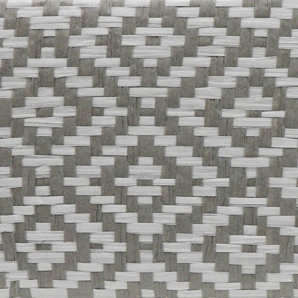 Argyle Rectangular Storage Basket with PU Handles - Grey