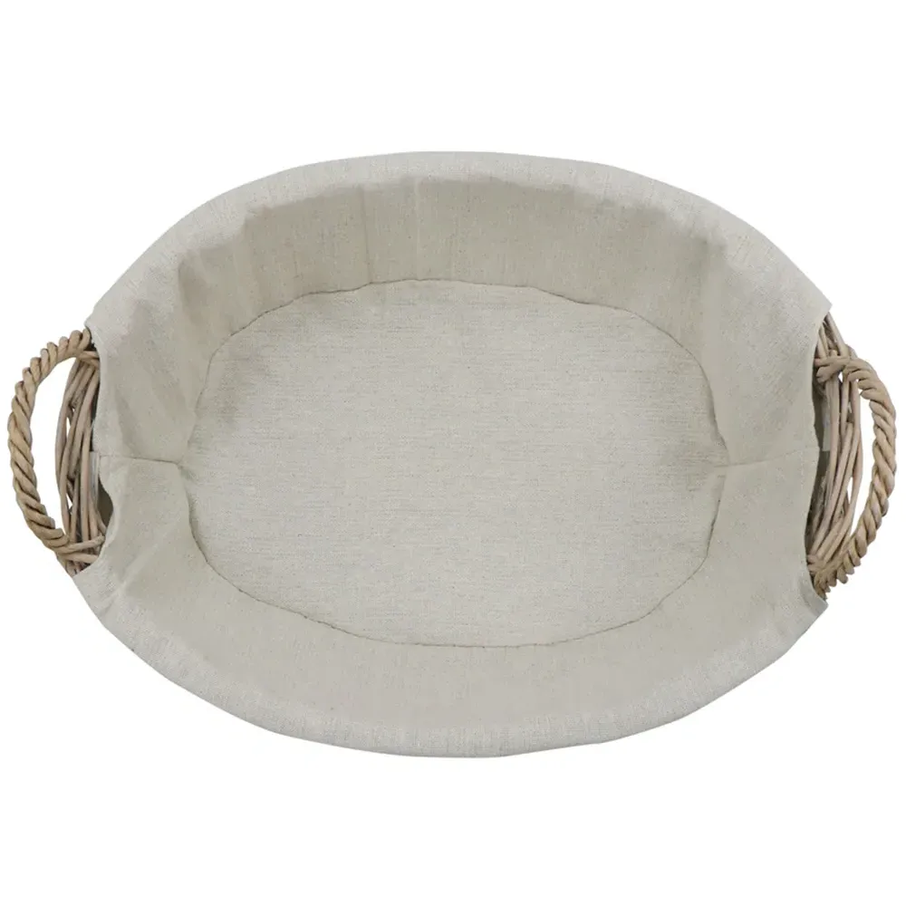 Arianna Oval Storage Basket 9L - Grey, Willow