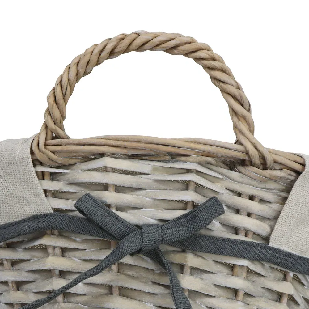 Arianna Oval Storage Basket 9L - Grey, Willow