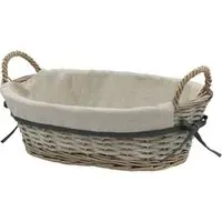 Arianna Oval Storage Basket 9L - Grey, Willow