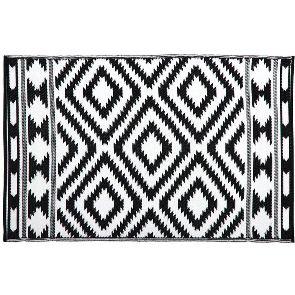 Aztec Outdoor Rug - Black, Polypropylene image