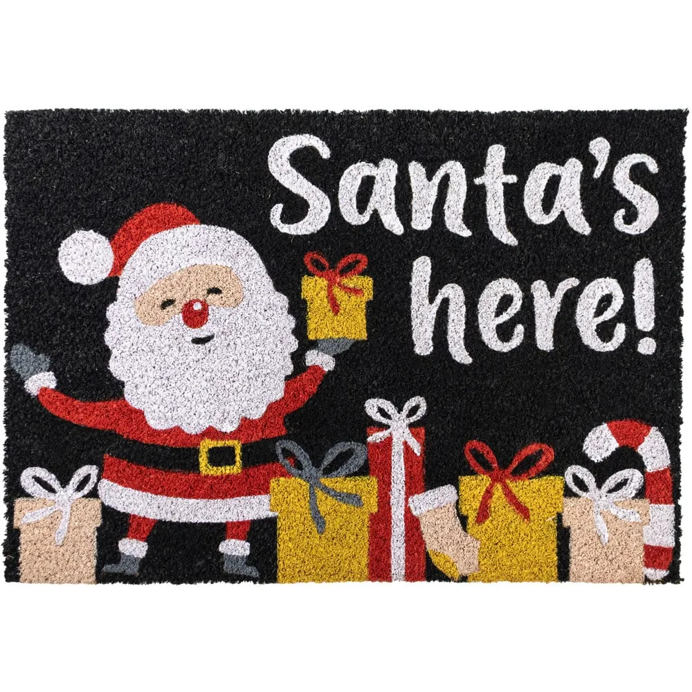 Christmas Santa Latex Coir Door Mat - Multi