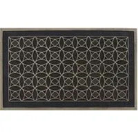 Circles Havana Rubber Pin Doormat - Black