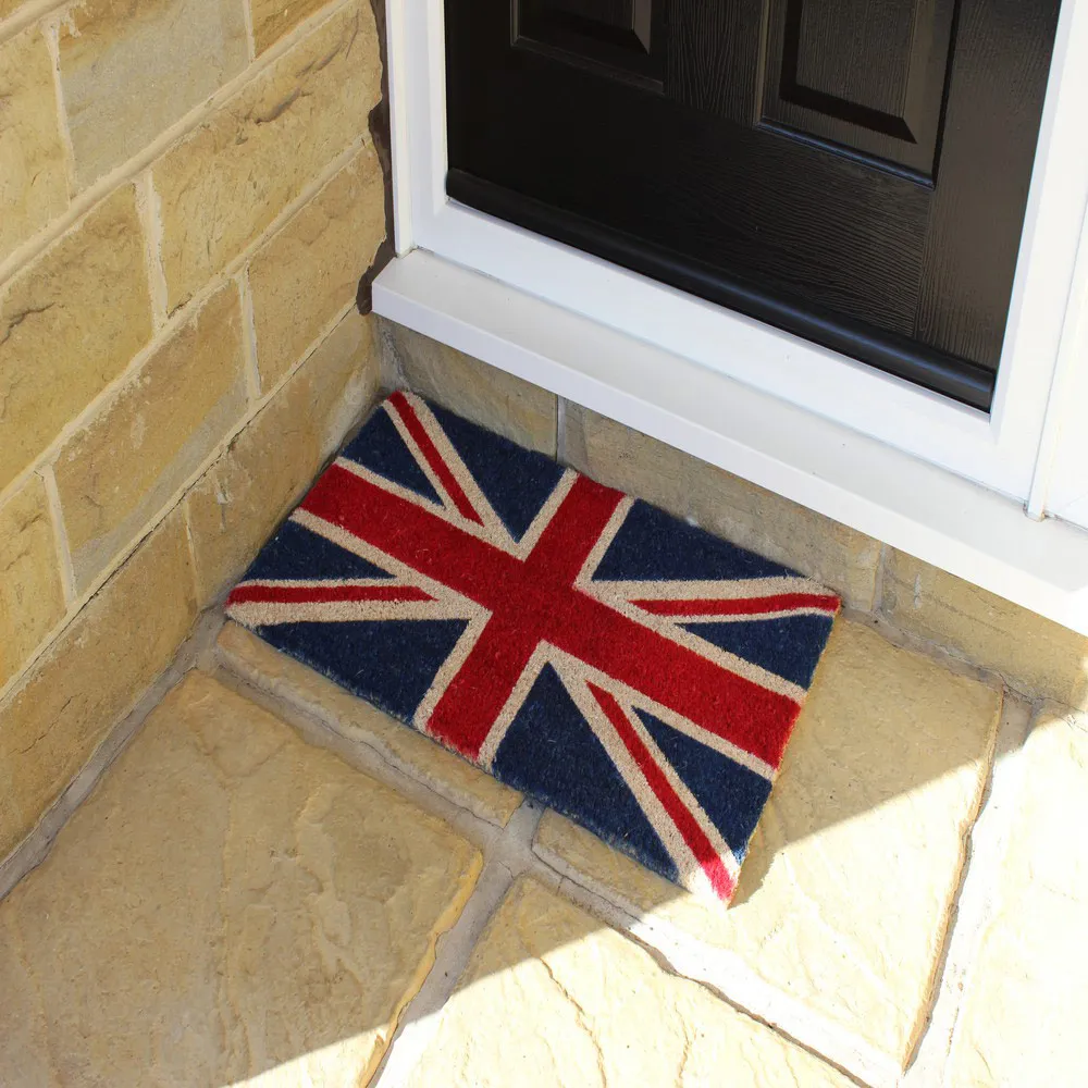 Coir Union Flag Doormat - Natural