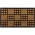 Comfort Chequered Tuffscrape Door Mat - Brown, Coir