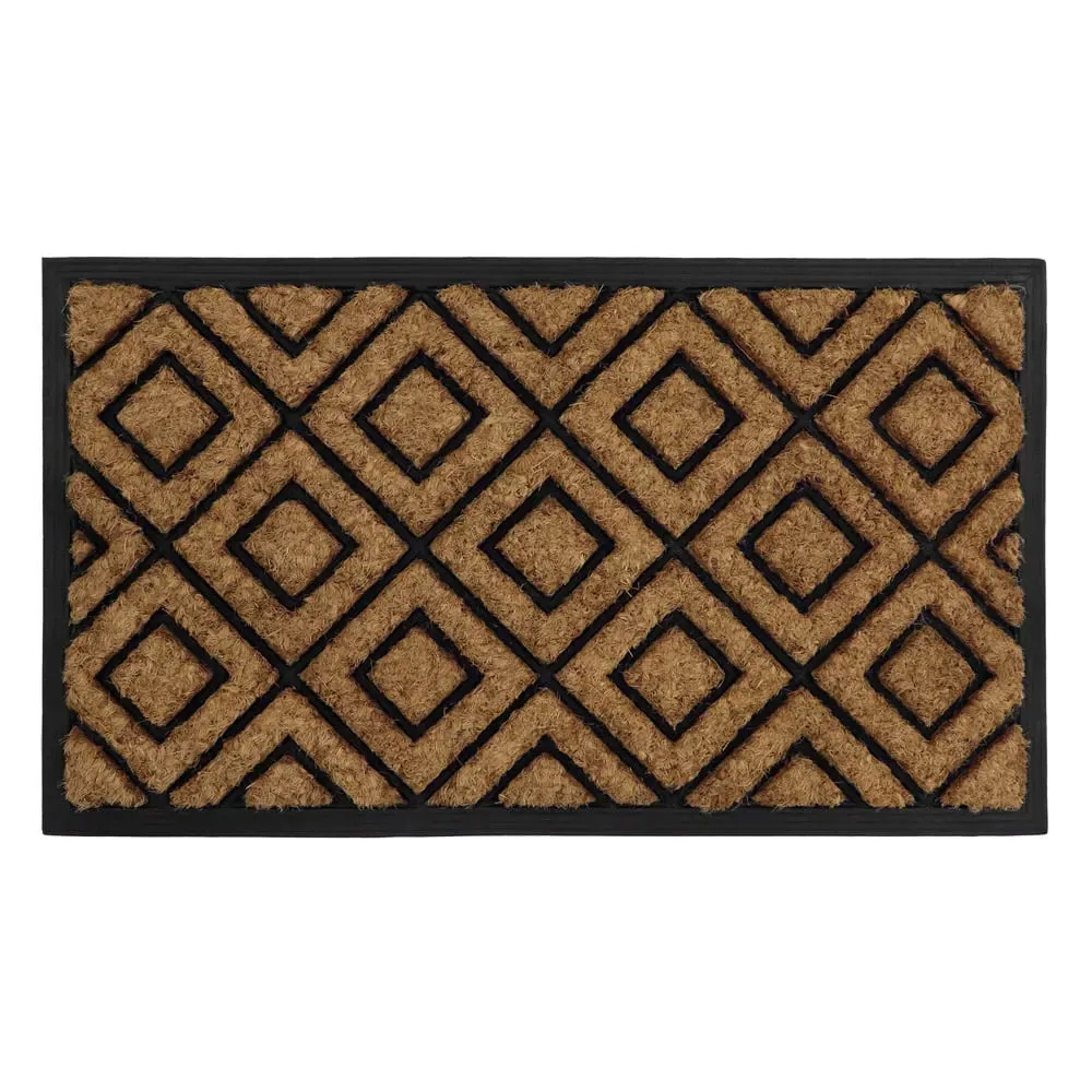 Comfort Diamonds Tuffscrape Door Mat - Brown, Coir