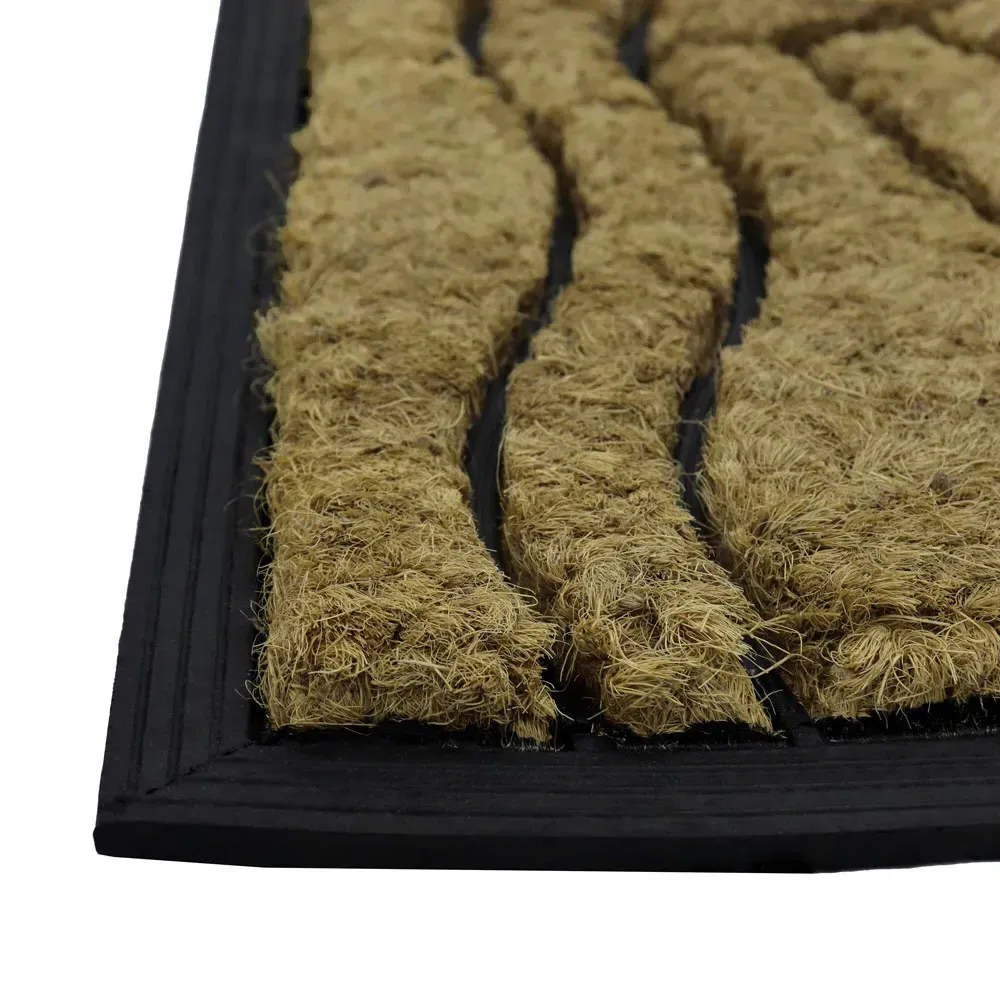 Comfort Half Moon Sunset Tuffscrape Mat - Brown, Coir