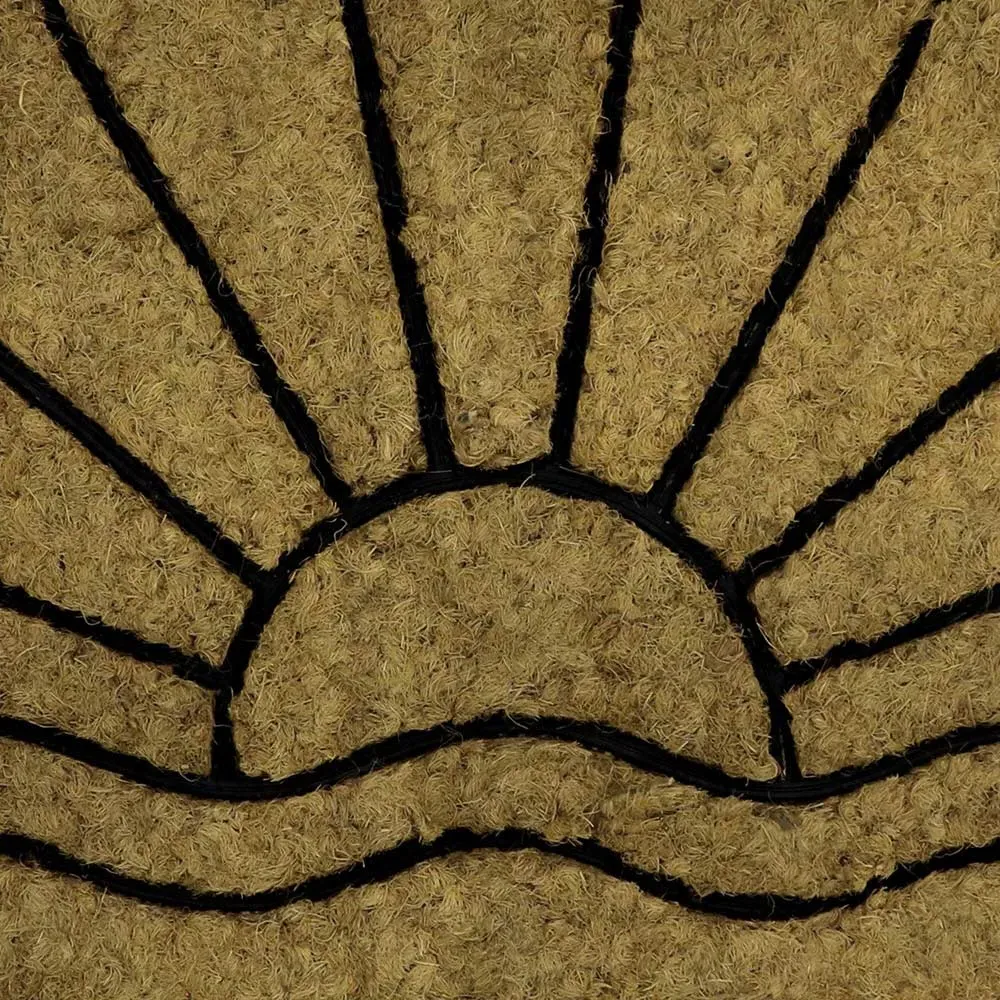 Comfort Half Moon Sunset Tuffscrape Mat - Brown, Coir