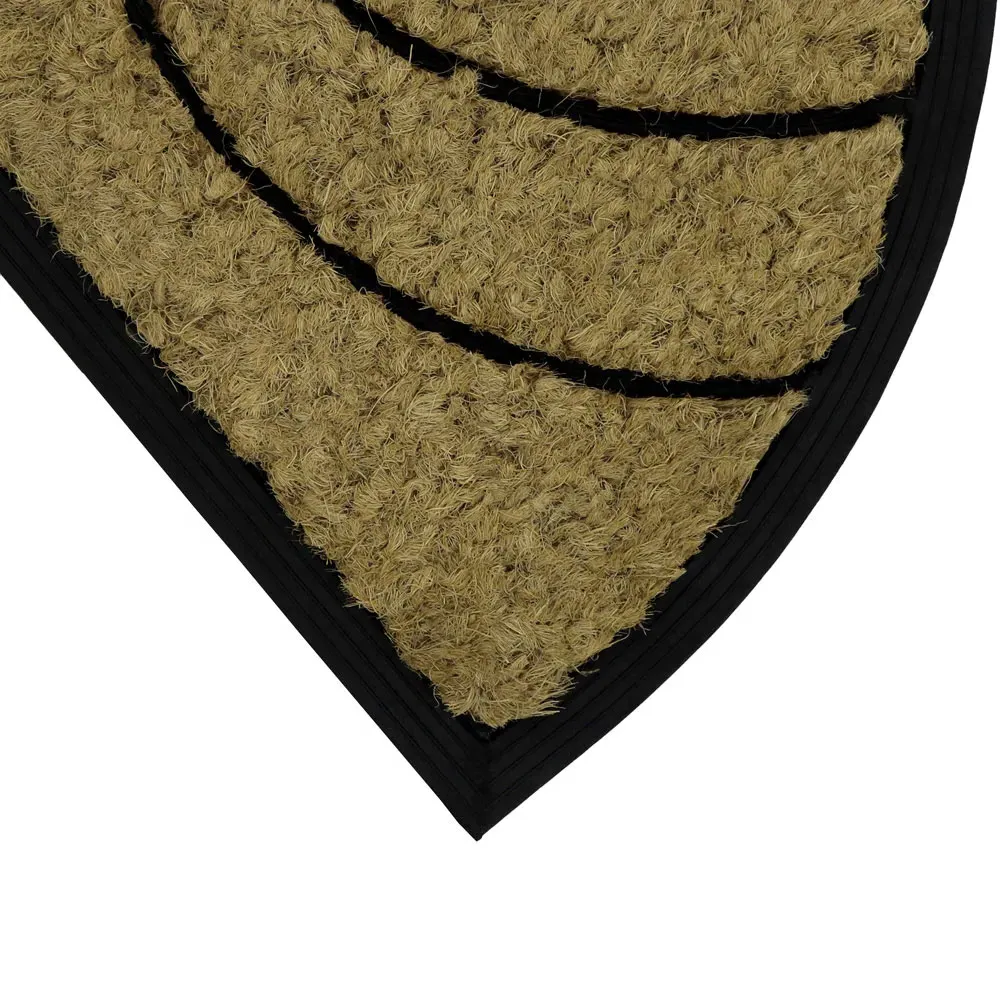 Comfort Half Moon Waves Tuffscrape Mat - Brown, Coir