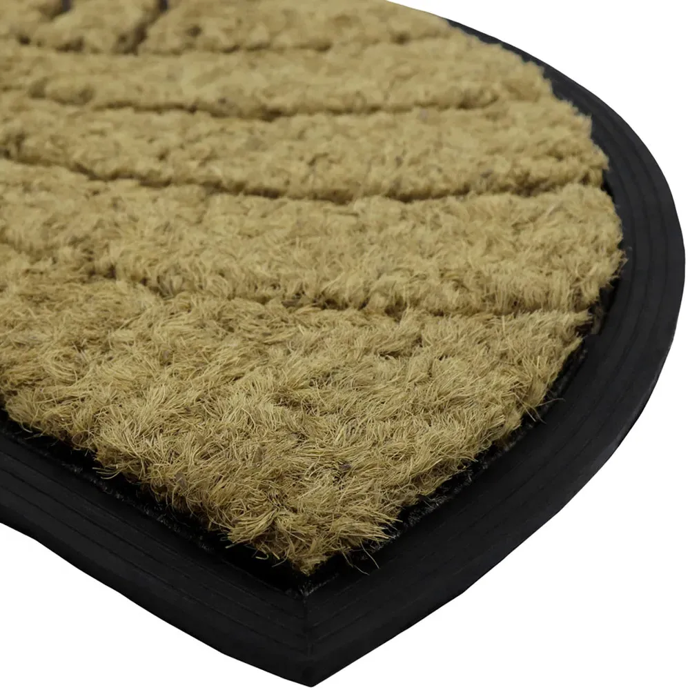 Comfort Half Moon Waves Tuffscrape Mat - Brown, Coir