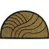 Comfort Half Moon Waves Tuffscrape Mat - Brown, Coir