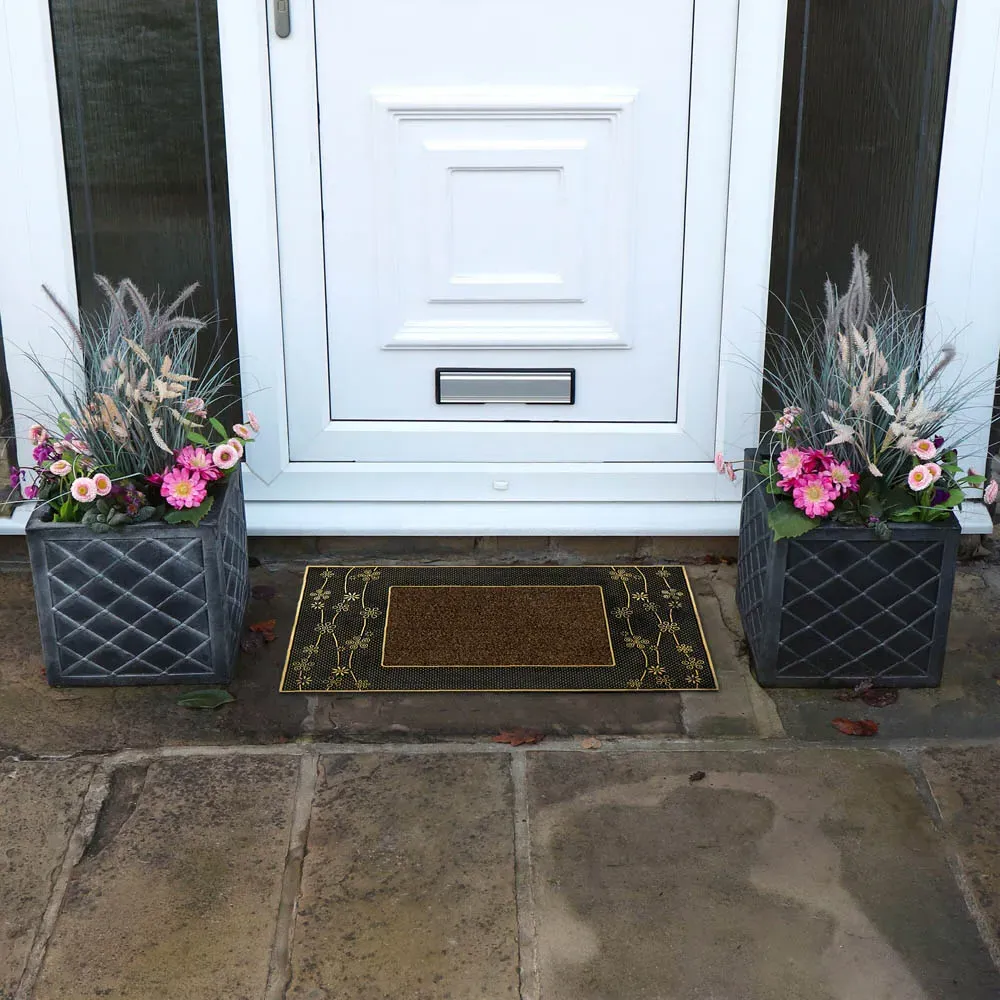 Daisy Doormat - Gold, PVC