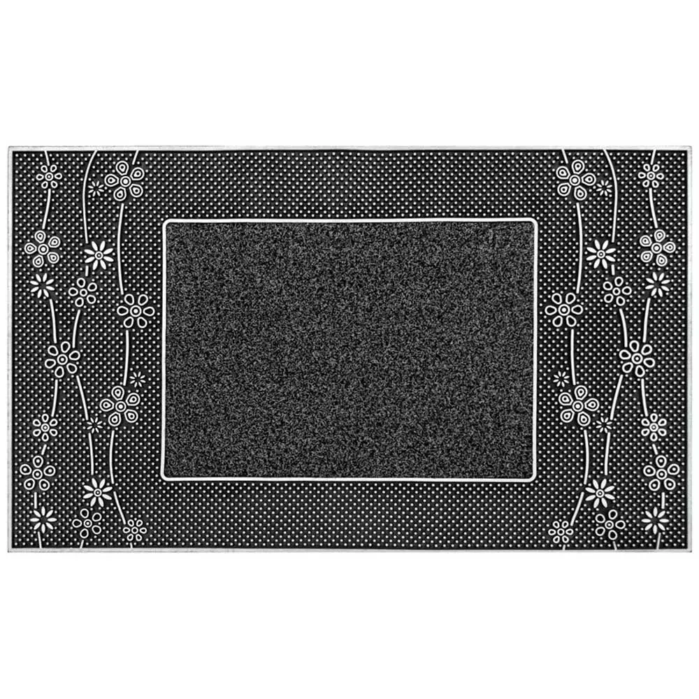 Daisy Doormat - Silver, PVC