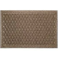 Dirt Defender Diamond Door Mat - Beige, Polypropylene