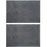 Dirt Defender Square Door Mat 2 Pack - Grey