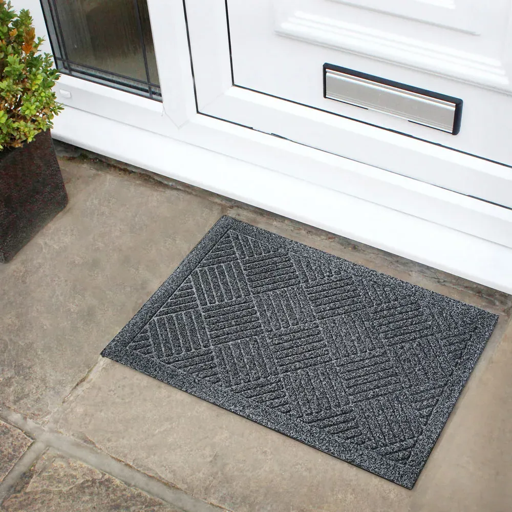 Dirt Defender Square Door Mat - Grey