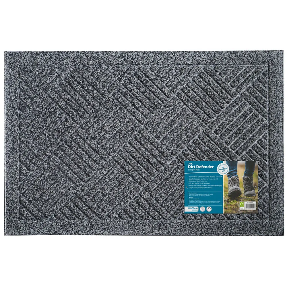 Dirt Defender Square Door Mat - Grey