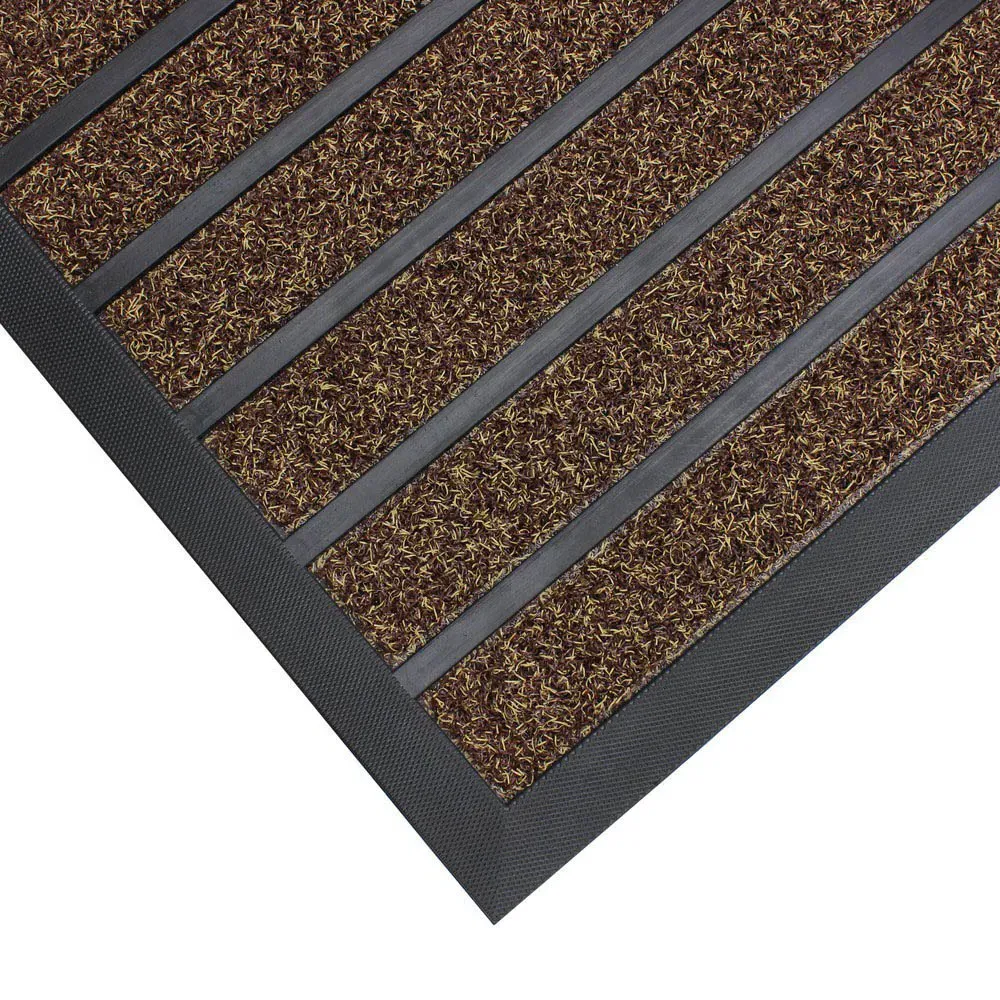 Dirt Stopper Pro Scraper Door Mat - Brown