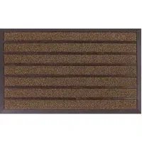 Dirt Stopper Pro Scraper Door Mat - Brown