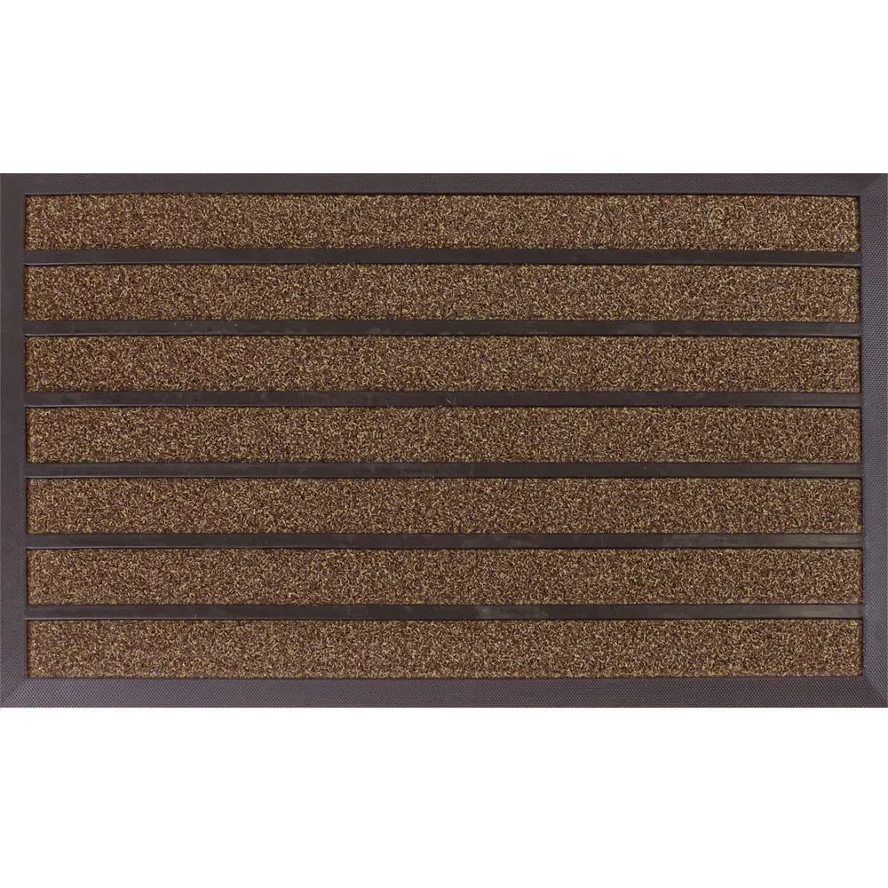 Dirt Stopper Pro Scraper Door Mat - Brown