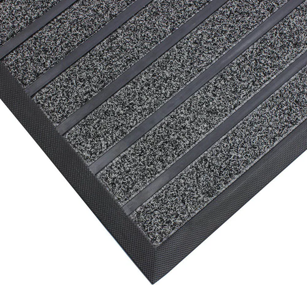Dirt Stopper Pro Scraper Door Mat - Grey