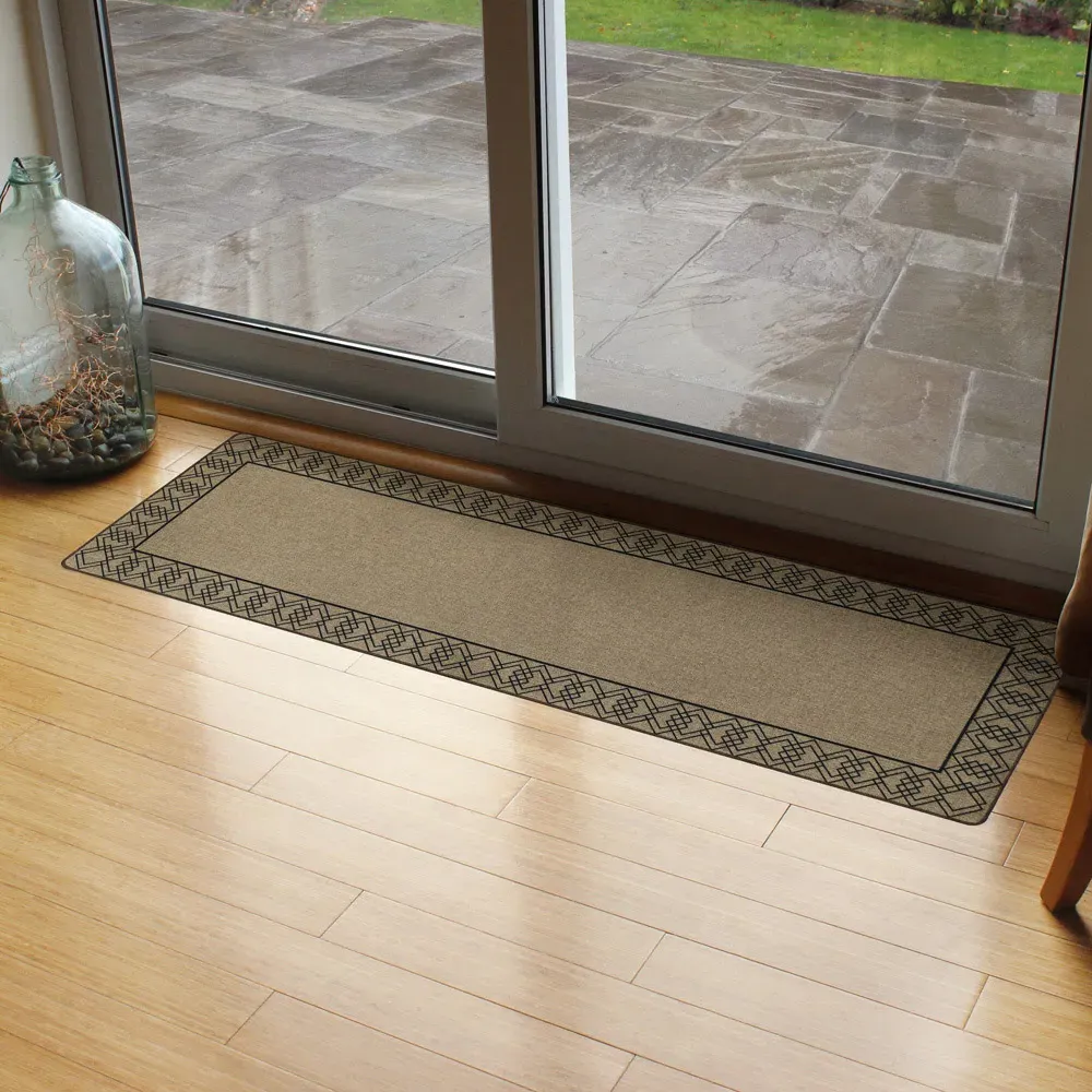 Elegance Diamond Border Runner - Cream