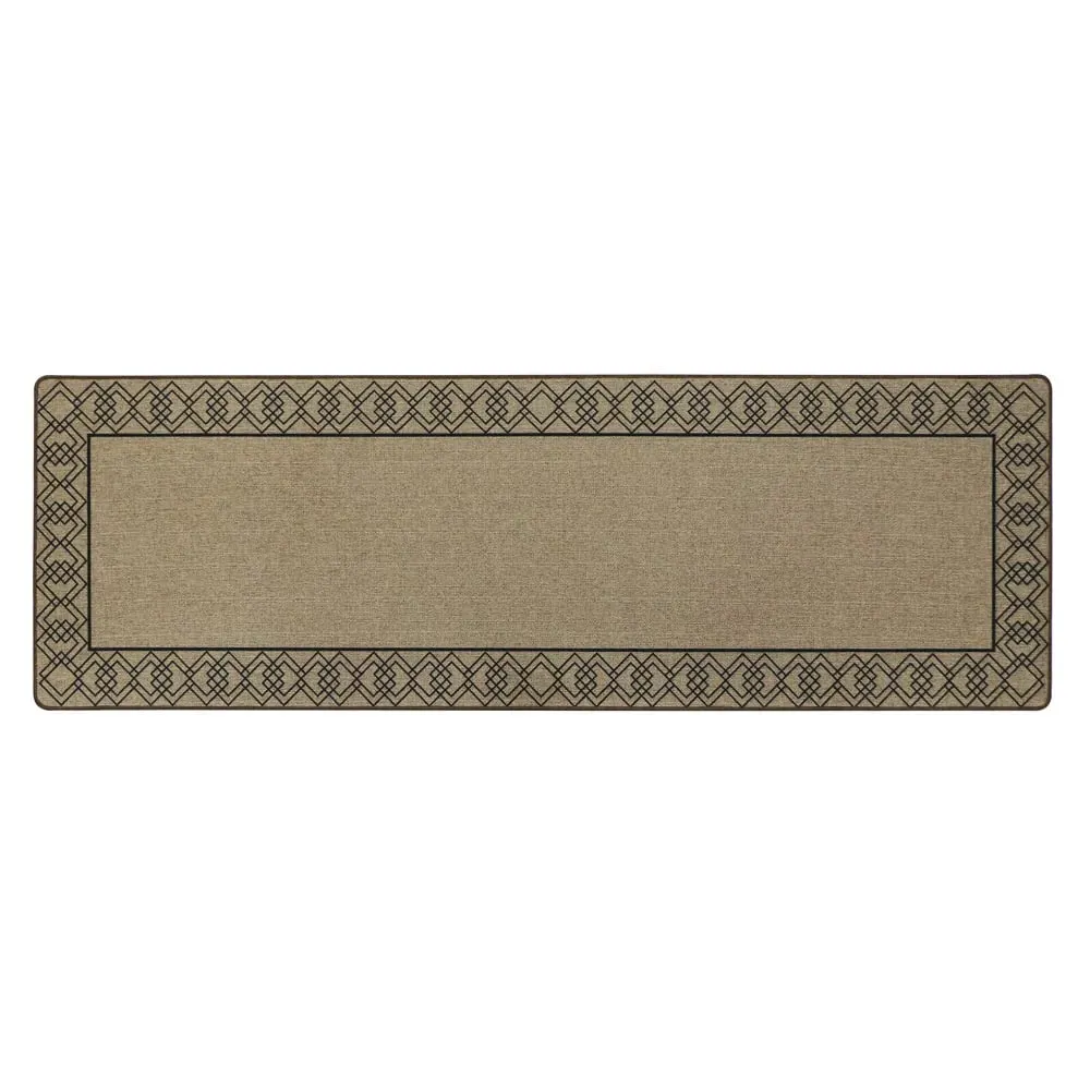 Elegance Diamond Border Runner - Cream