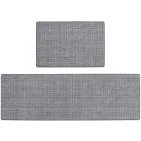 Elegance Door Mat and Runner Set - Grey