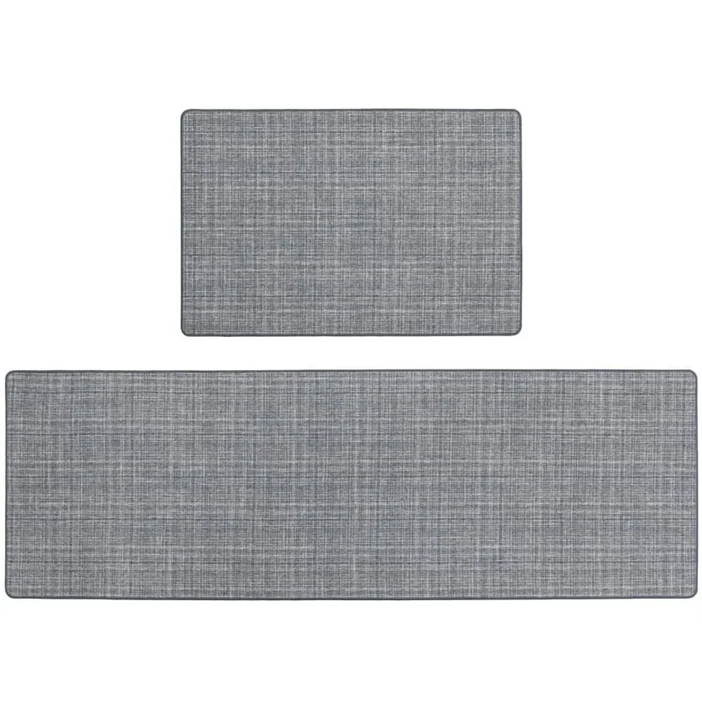 Elegance Door Mat and Runner Set - Grey